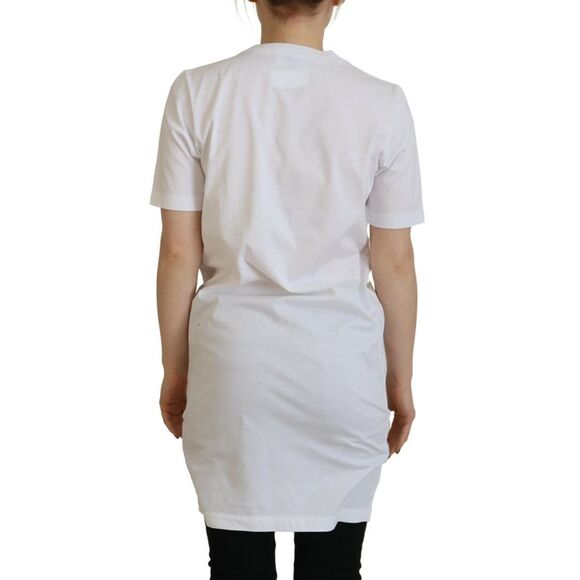 Dsquared² White Cotton Icon Logo Print Crewneck Women's T-shirt (Pre-Owned) - Picture 3 of 5